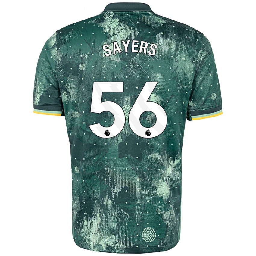 Niño Camiseta Charlie Sayers #56 Verde Menta Equipación Tercera 2024/25 La Camisa Perú