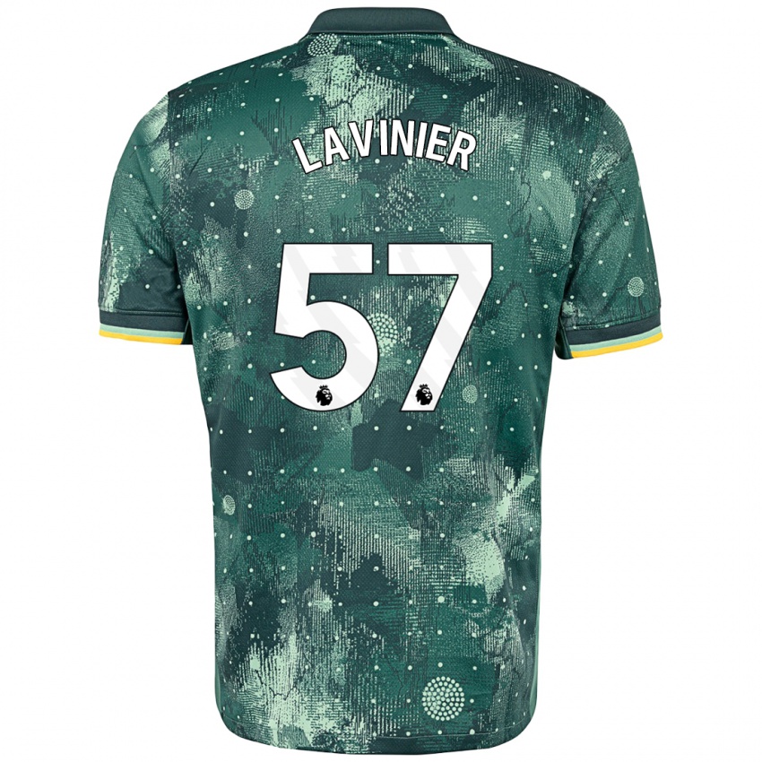 Niño Camiseta Marcel Lavinier #57 Verde Menta Equipación Tercera 2024/25 La Camisa Perú