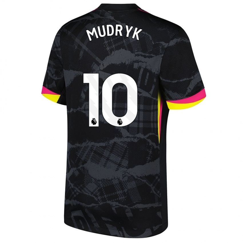 Niño Camiseta Mykhaylo Mudryk #10 Negro Rosa Equipación Tercera 2024/25 La Camisa Perú