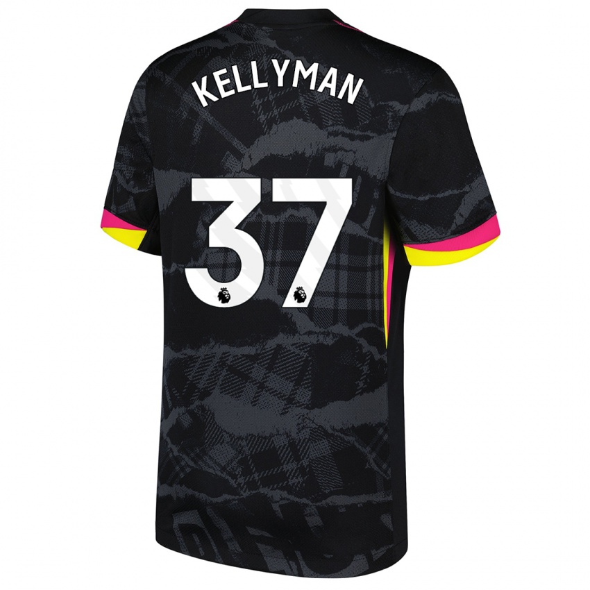 Niño Camiseta Omari Kellyman #37 Negro Rosa Equipación Tercera 2024/25 La Camisa Perú