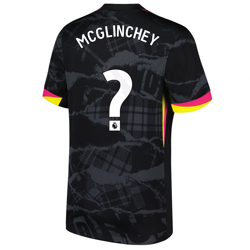 Niño Camiseta Harry Mcglinchey #0 Negro Rosa Equipación Tercera 2024/25 La Camisa Perú