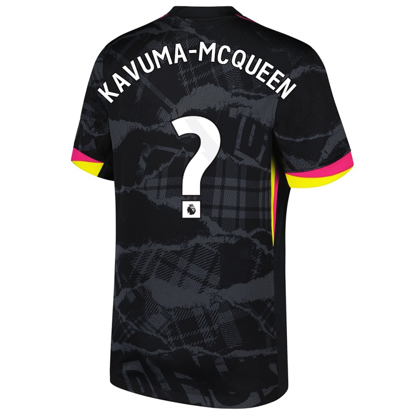 Niño Camiseta Ryan Kavuma-Mcqueen #0 Negro Rosa Equipación Tercera 2024/25 La Camisa Perú