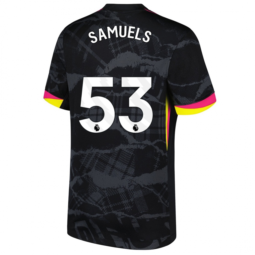 Niño Camiseta Ishé Samuels-Smith #53 Negro Rosa Equipación Tercera 2024/25 La Camisa Perú