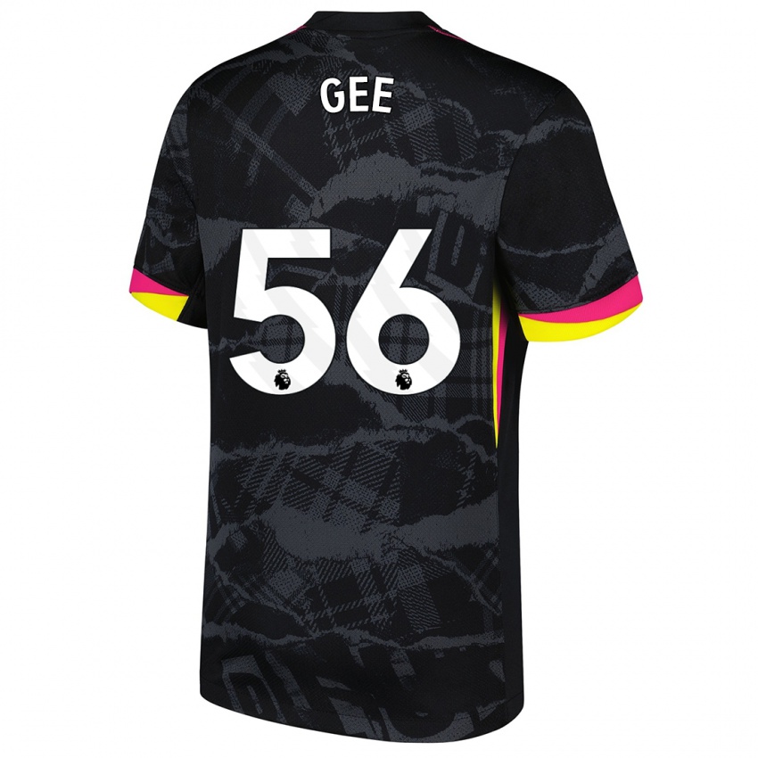 Niño Camiseta Billy Gee #56 Negro Rosa Equipación Tercera 2024/25 La Camisa Perú