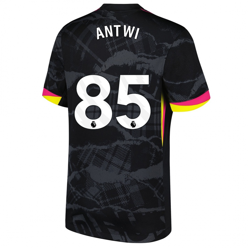 Niño Camiseta Genesis Antwi #85 Negro Rosa Equipación Tercera 2024/25 La Camisa Perú