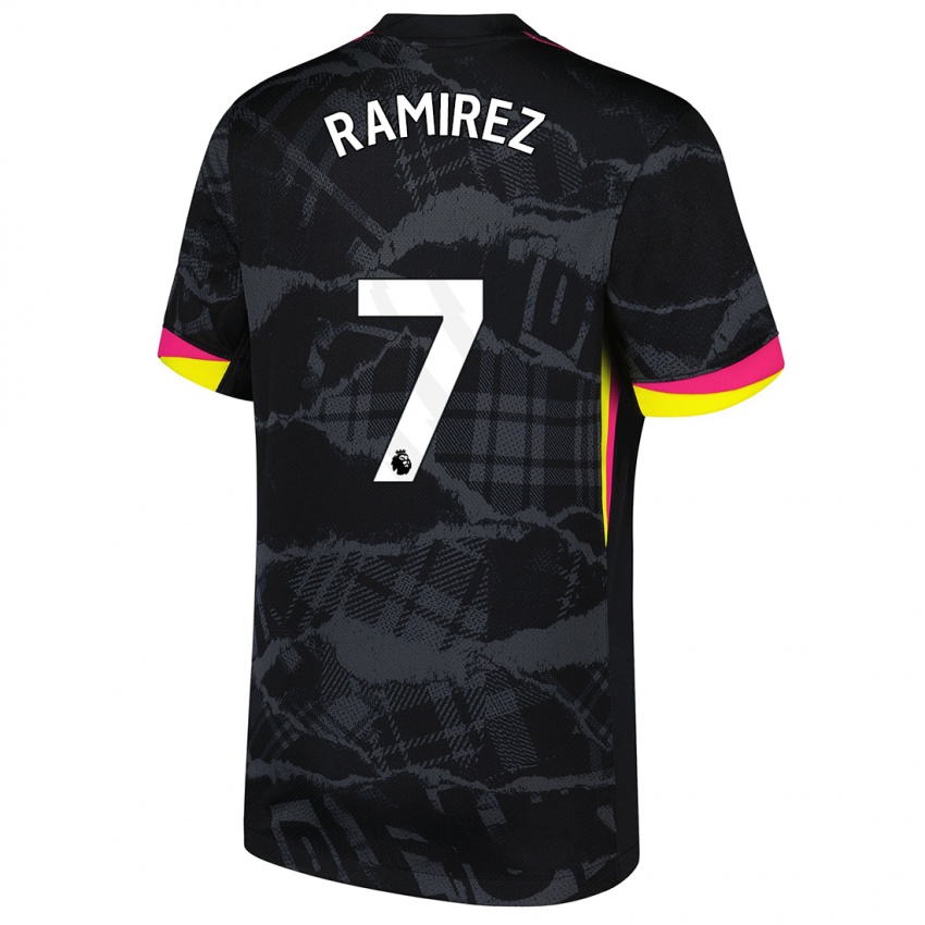 Niño Camiseta Mayra Ramírez #7 Negro Rosa Equipación Tercera 2024/25 La Camisa Perú