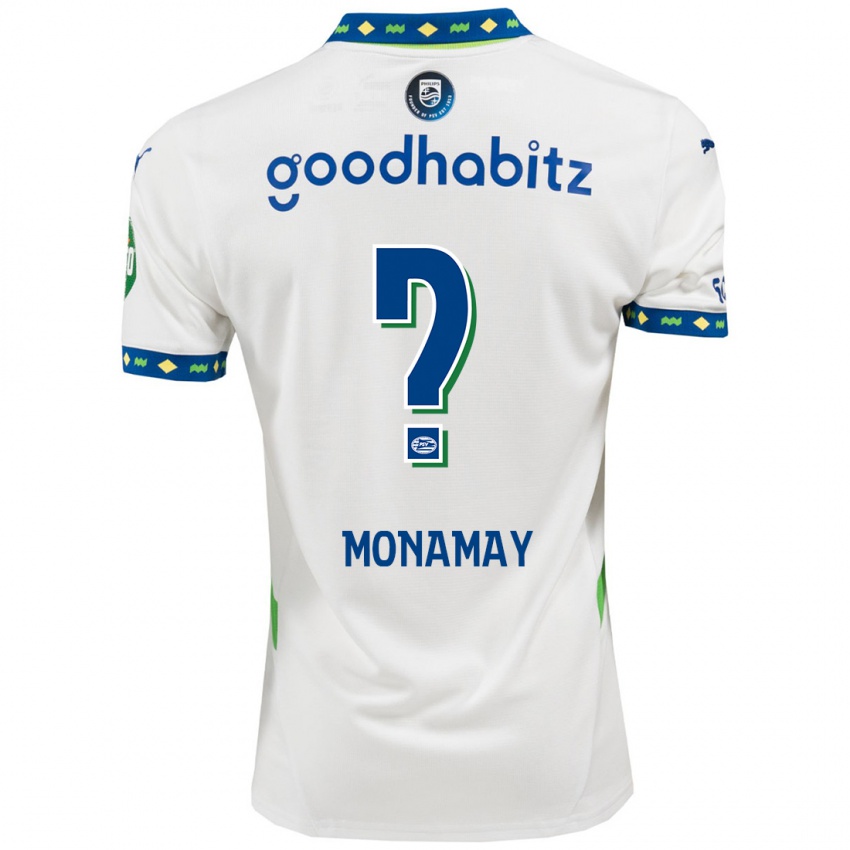 Niño Camiseta Madi Monamay #0 Blanco Azul Oscuro Equipación Tercera 2024/25 La Camisa Perú