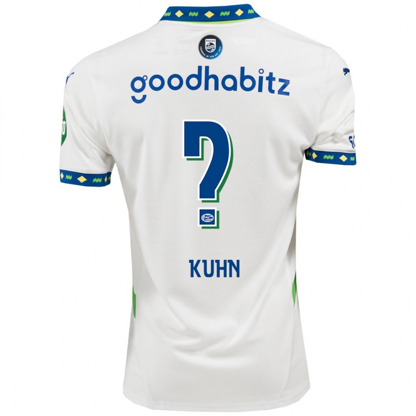 Niño Camiseta Wessel Kuhn #0 Blanco Azul Oscuro Equipación Tercera 2024/25 La Camisa Perú