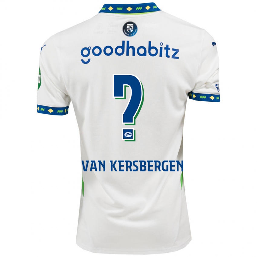 Niño Camiseta Sander Van Kersbergen #0 Blanco Azul Oscuro Equipación Tercera 2024/25 La Camisa Perú