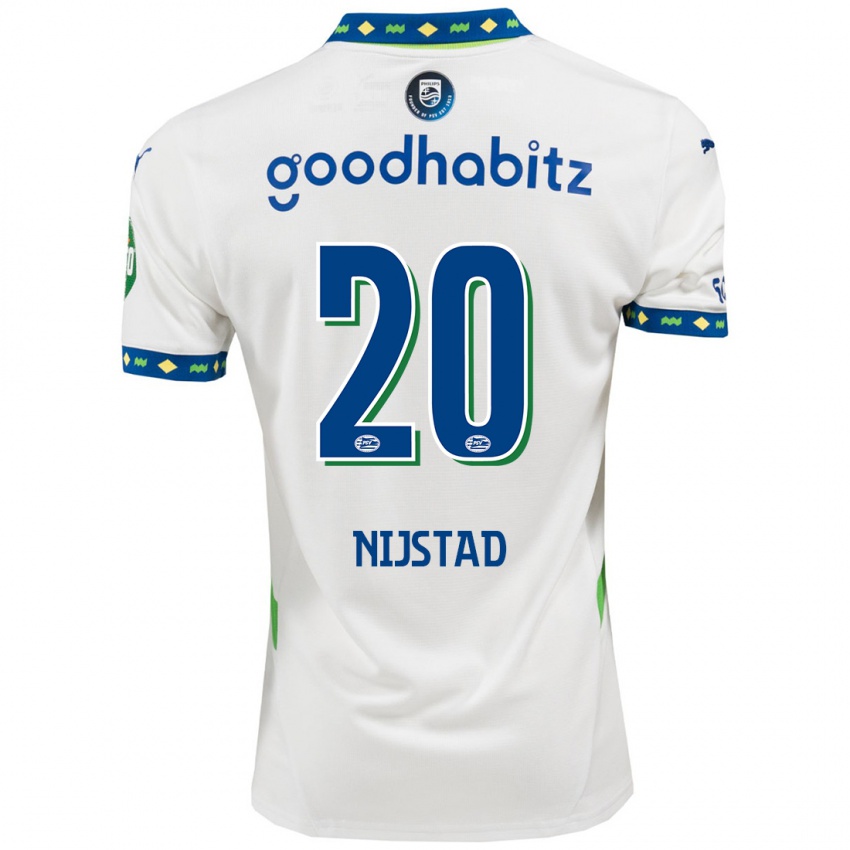 Niño Camiseta Nina Nijstad #20 Blanco Azul Oscuro Equipación Tercera 2024/25 La Camisa Perú