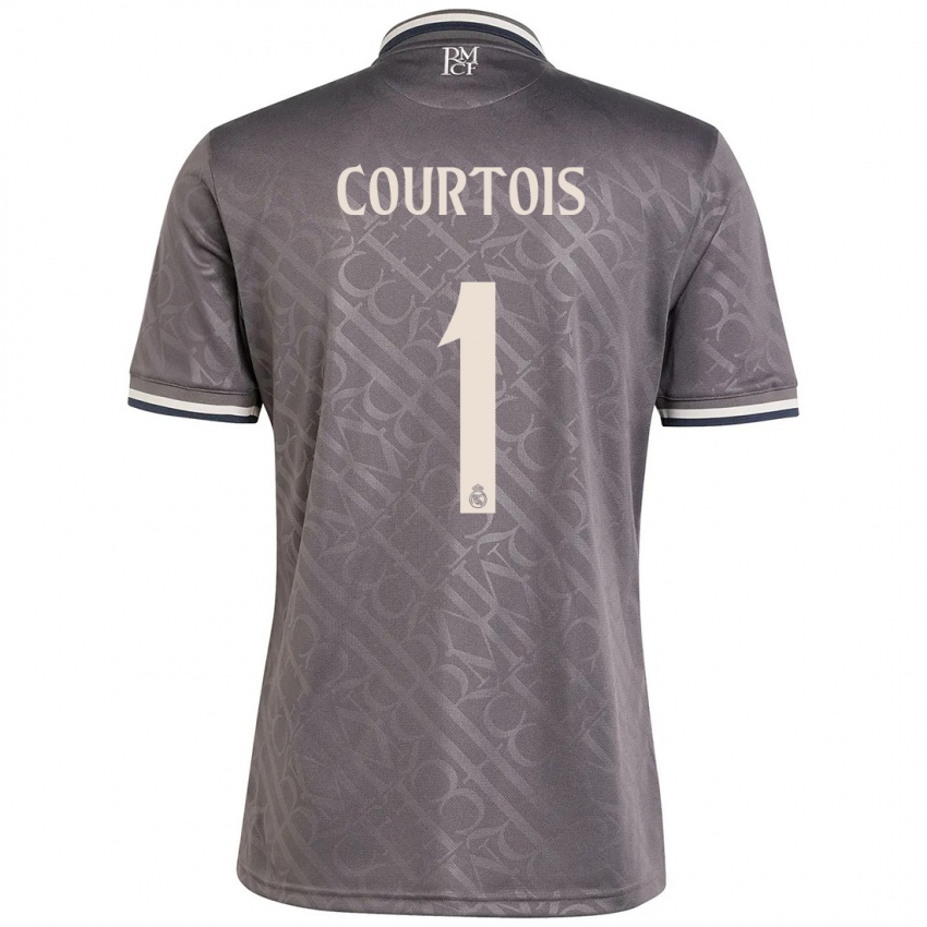 Niño Camiseta Thibaut Courtois #1 Carbón Equipación Tercera 2024/25 La Camisa Perú