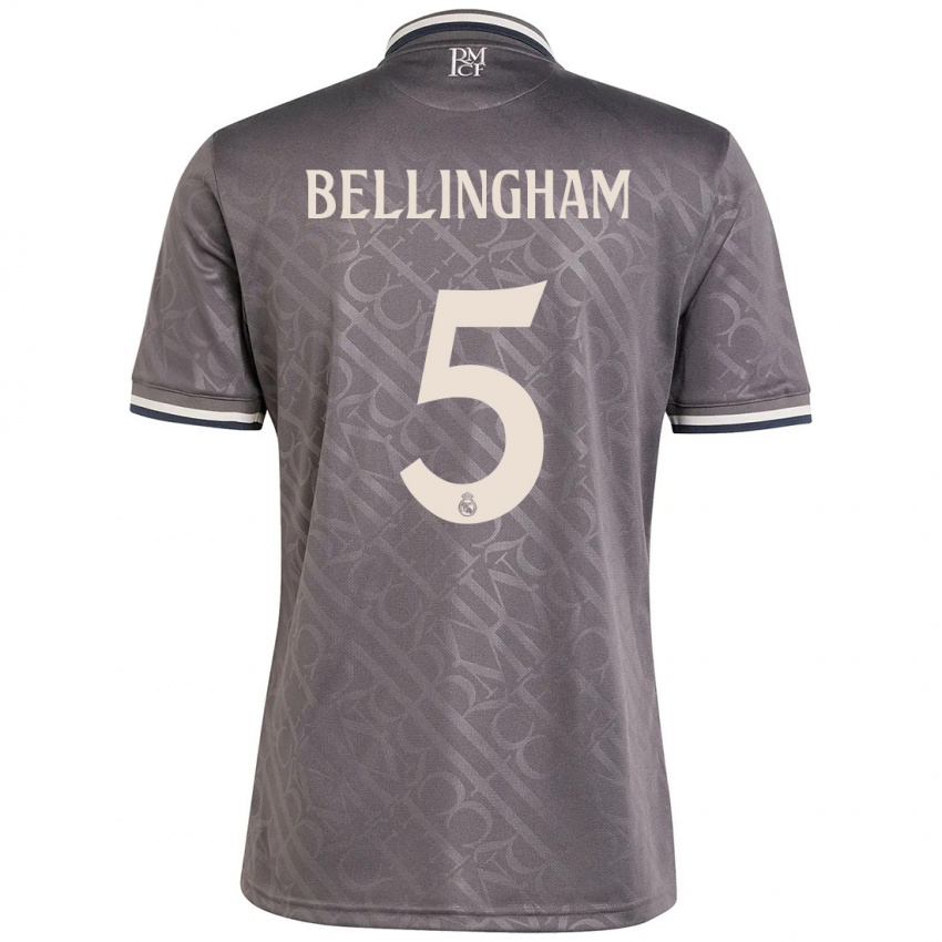 Niño Camiseta Jude Bellingham #5 Carbón Equipación Tercera 2024/25 La Camisa Perú