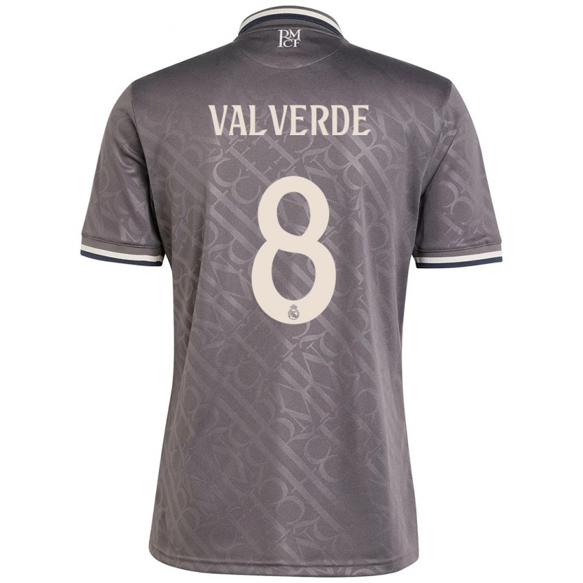 Niño Camiseta Federico Valverde #8 Carbón Equipación Tercera 2024/25 La Camisa Perú