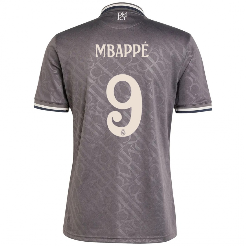 Niño Camiseta Kylian Mbappe #9 Carbón Equipación Tercera 2024/25 La Camisa Perú