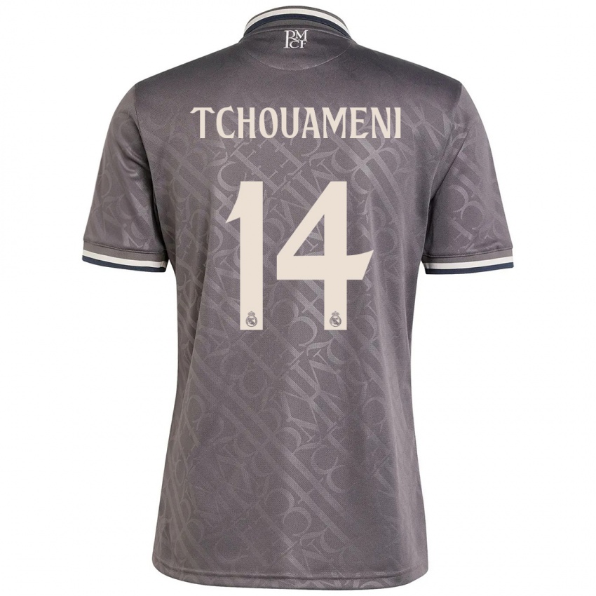 Niño Camiseta Aurelien Tchouameni #14 Carbón Equipación Tercera 2024/25 La Camisa Perú