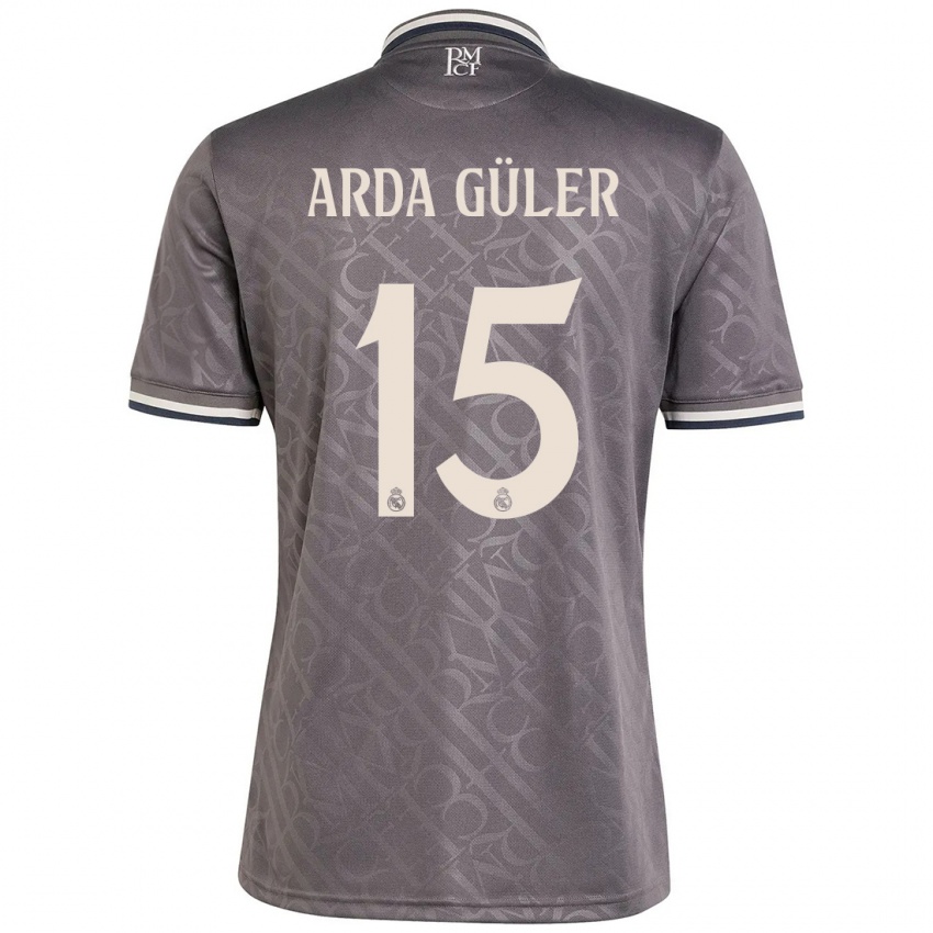 Niño Camiseta Arda Güler #15 Carbón Equipación Tercera 2024/25 La Camisa Perú