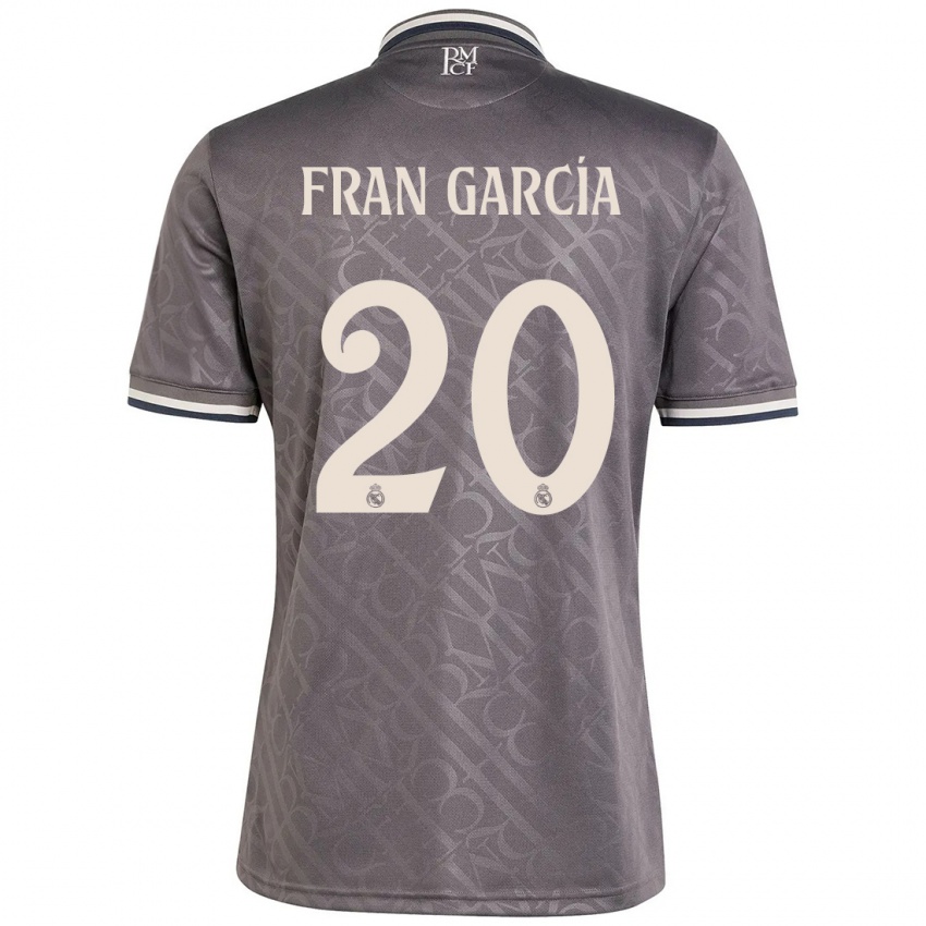 Niño Camiseta Fran García #20 Carbón Equipación Tercera 2024/25 La Camisa Perú