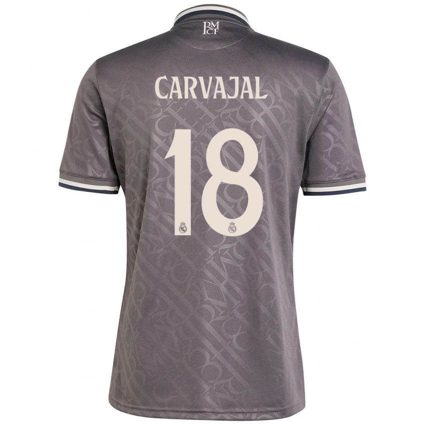 Niño Camiseta Angel Carvajal #18 Carbón Equipación Tercera 2024/25 La Camisa Perú