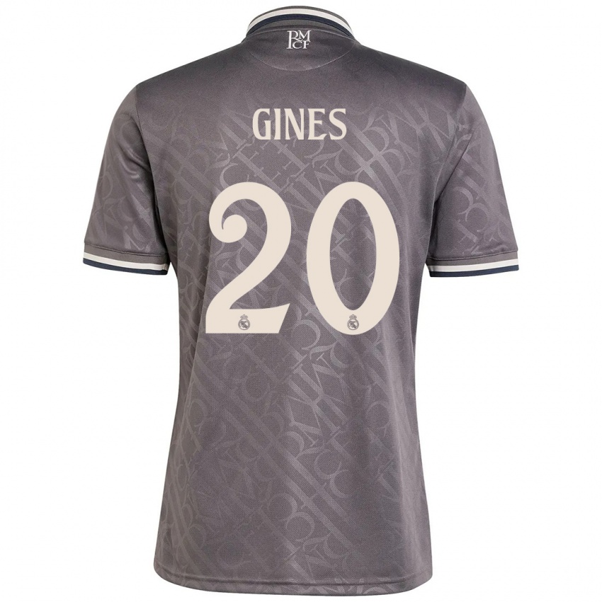 Niño Camiseta Alvaro Gines #20 Carbón Equipación Tercera 2024/25 La Camisa Perú