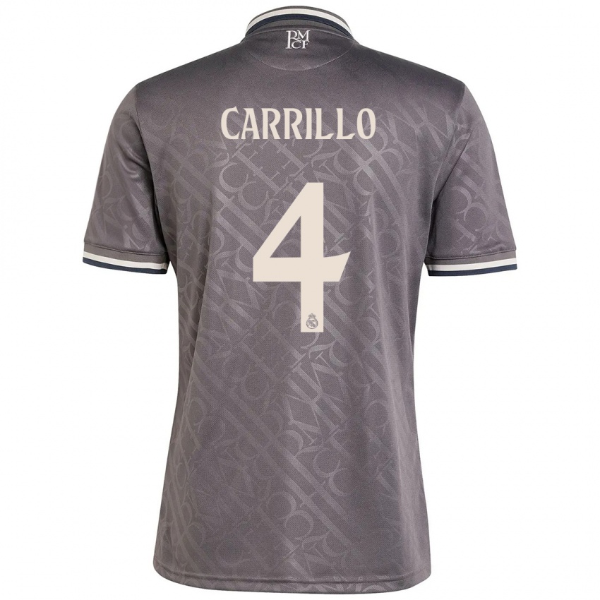 Niño Camiseta Alvaro Carrillo #4 Carbón Equipación Tercera 2024/25 La Camisa Perú