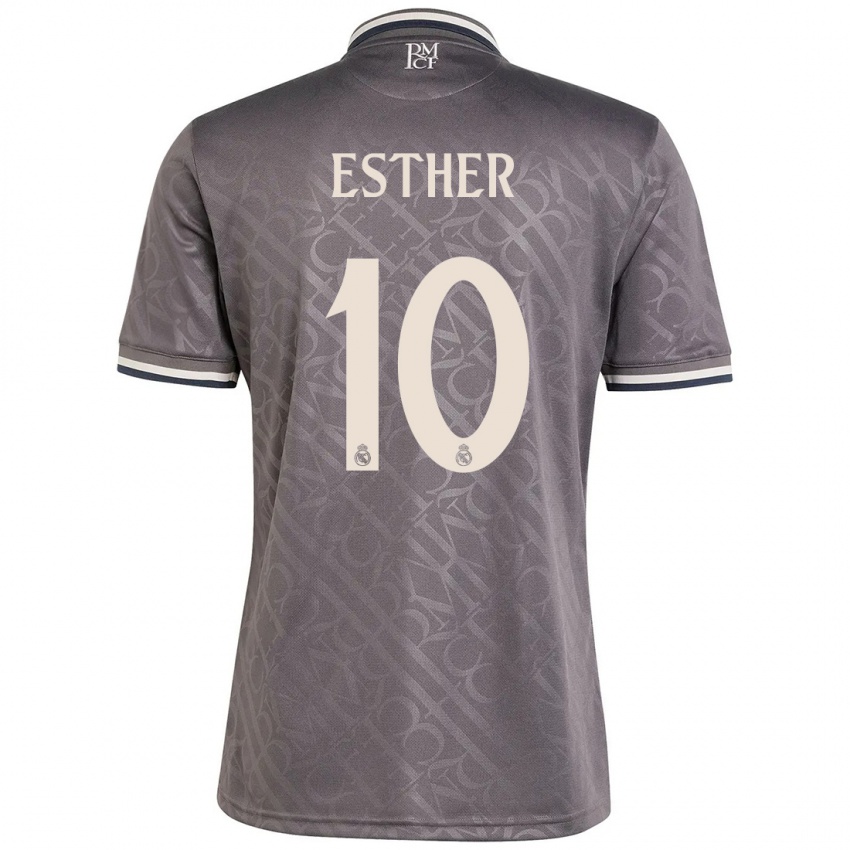 Niño Camiseta Esther Gonzalez #10 Carbón Equipación Tercera 2024/25 La Camisa Perú