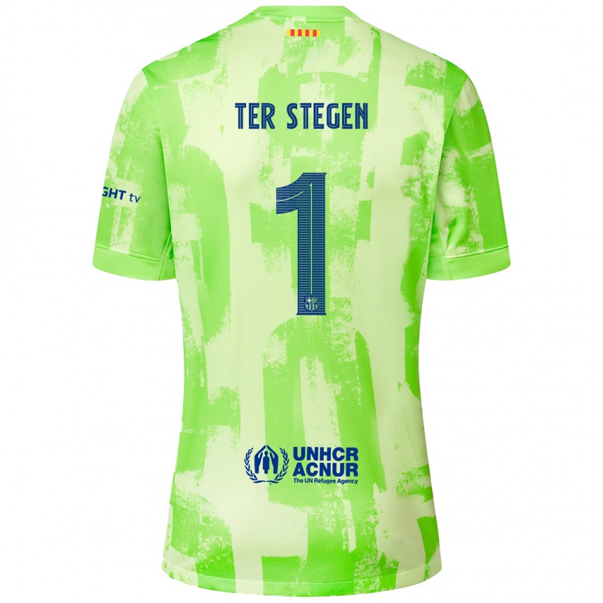 Niño Camiseta Marc-Andre Ter Stegen #1 Lima Equipación Tercera 2024/25 La Camisa Perú