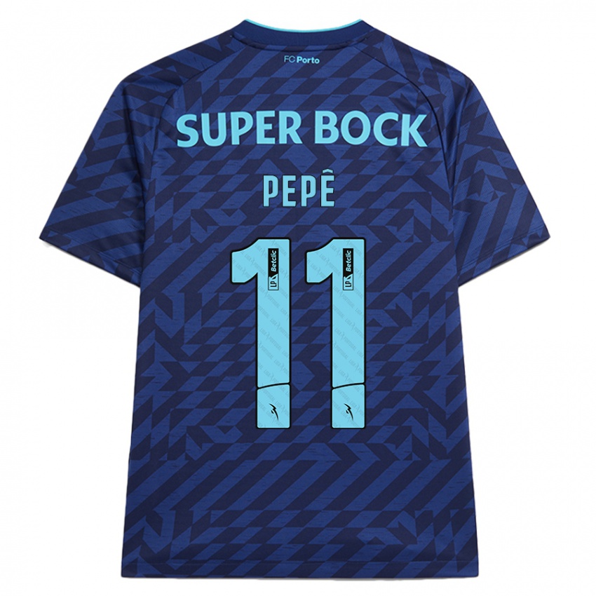 Niño Camiseta Pepê #11 Azul Marino Equipación Tercera 2024/25 La Camisa Perú