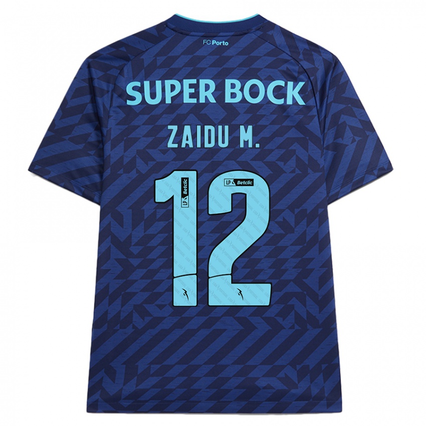 Niño Camiseta Zaidu #12 Azul Marino Equipación Tercera 2024/25 La Camisa Perú