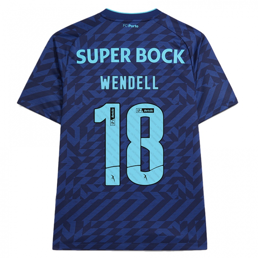 Niño Camiseta Wendell #18 Azul Marino Equipación Tercera 2024/25 La Camisa Perú