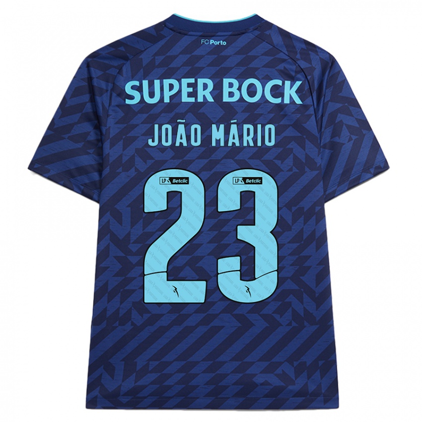 Niño Camiseta João Mário #23 Azul Marino Equipación Tercera 2024/25 La Camisa Perú