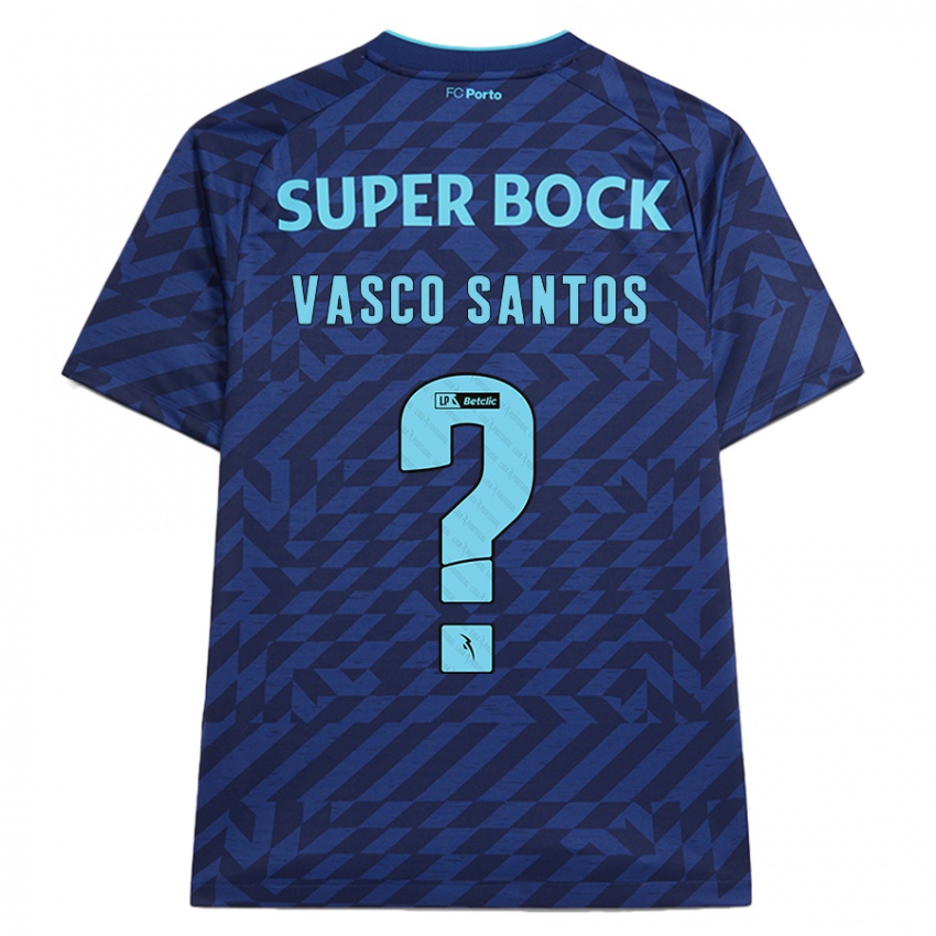 Niño Camiseta Vasco Santos #0 Azul Marino Equipación Tercera 2024/25 La Camisa Perú