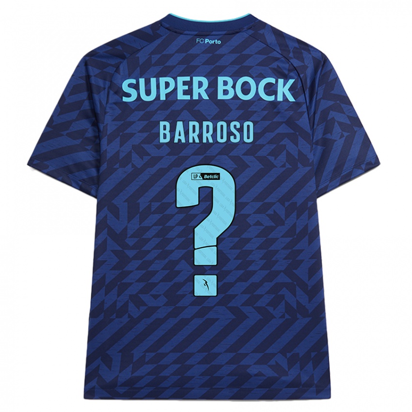 Niño Camiseta Francisco Barroso #0 Azul Marino Equipación Tercera 2024/25 La Camisa Perú