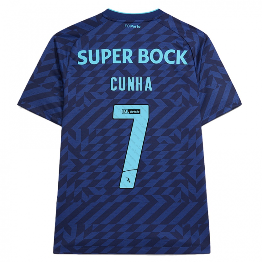 Niño Camiseta Duarte Cunha #7 Azul Marino Equipación Tercera 2024/25 La Camisa Perú