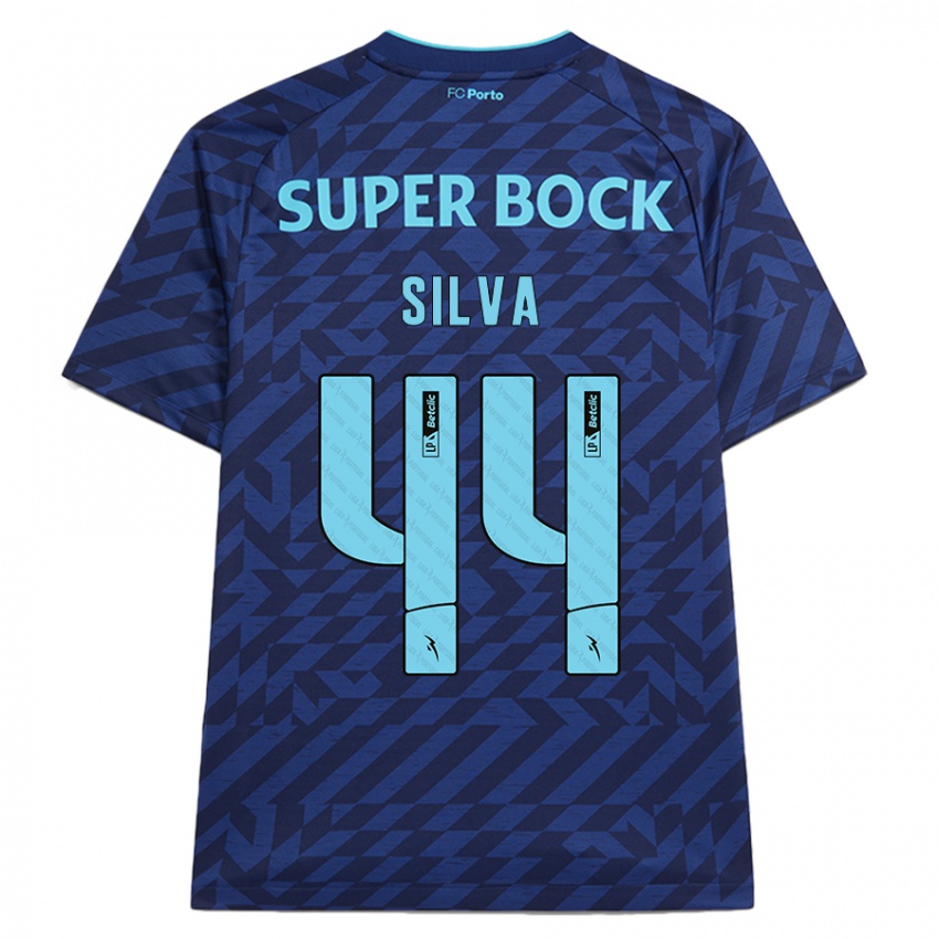 Niño Camiseta Felipe Silva #44 Azul Marino Equipación Tercera 2024/25 La Camisa Perú