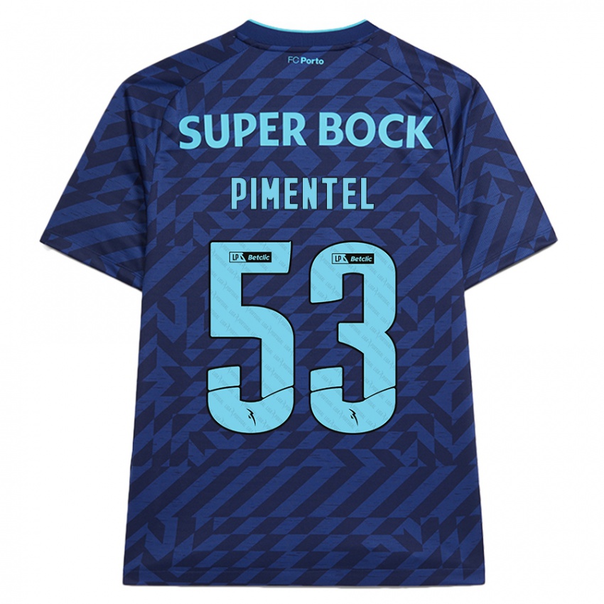 Niño Camiseta Eric Pimentel #53 Azul Marino Equipación Tercera 2024/25 La Camisa Perú