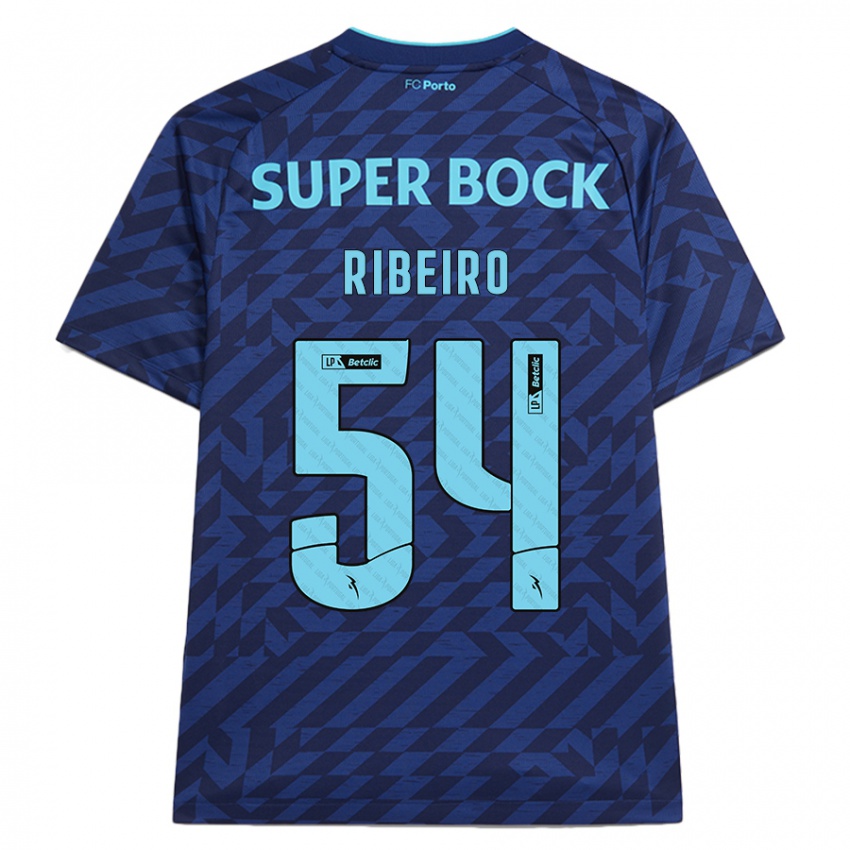 Niño Camiseta António Ribeiro #54 Azul Marino Equipación Tercera 2024/25 La Camisa Perú