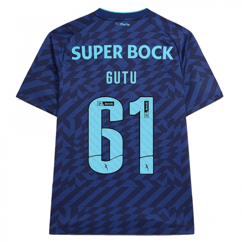 Niño Camiseta Denis Gutu #61 Azul Marino Equipación Tercera 2024/25 La Camisa Perú