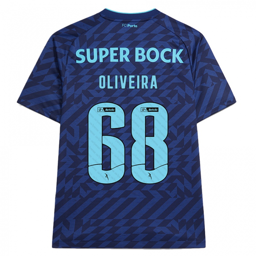 Niño Camiseta André Oliveira #68 Azul Marino Equipación Tercera 2024/25 La Camisa Perú