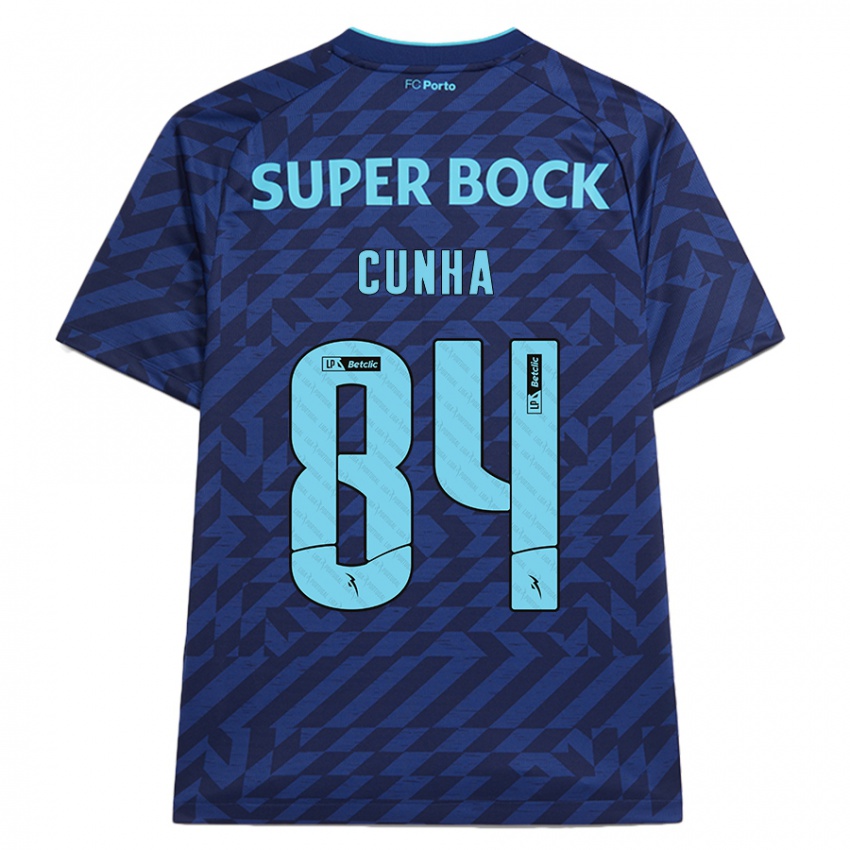 Niño Camiseta Martim Cunha #84 Azul Marino Equipación Tercera 2024/25 La Camisa Perú