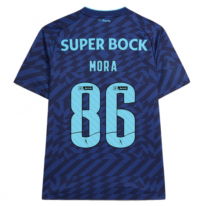 Niño Camiseta Rodrigo Mora #86 Azul Marino Equipación Tercera 2024/25 La Camisa Perú