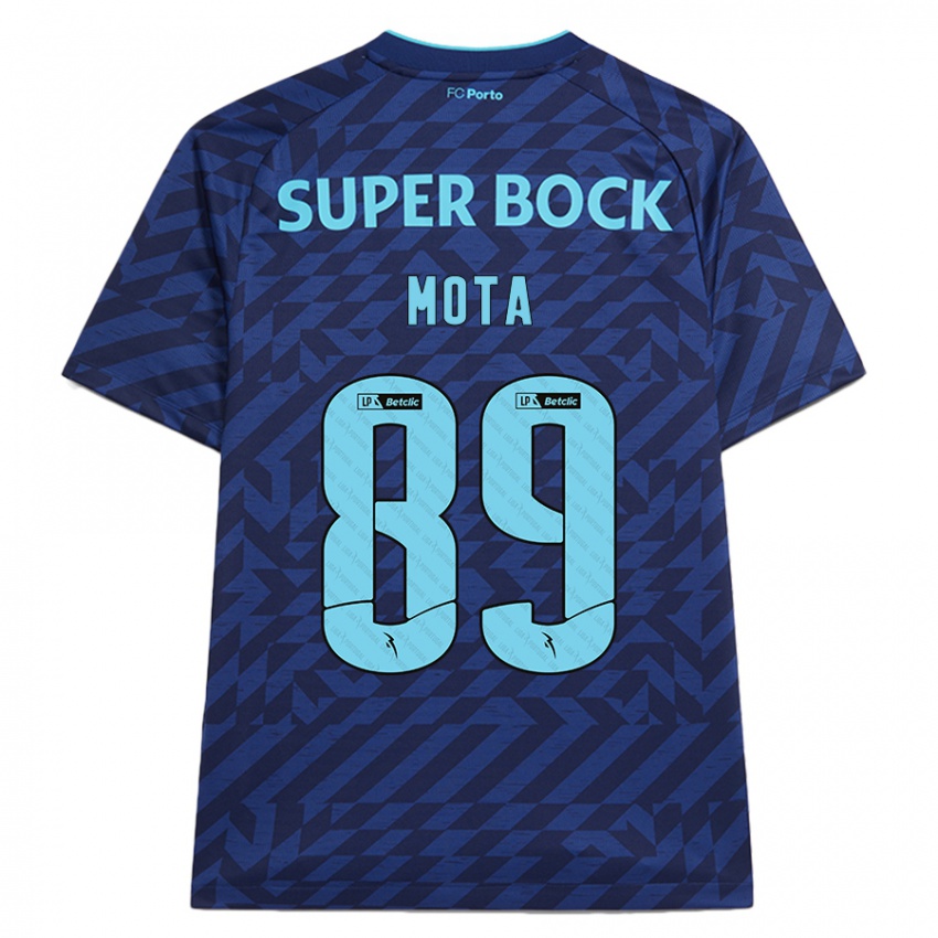 Niño Camiseta Luís Mota #89 Azul Marino Equipación Tercera 2024/25 La Camisa Perú