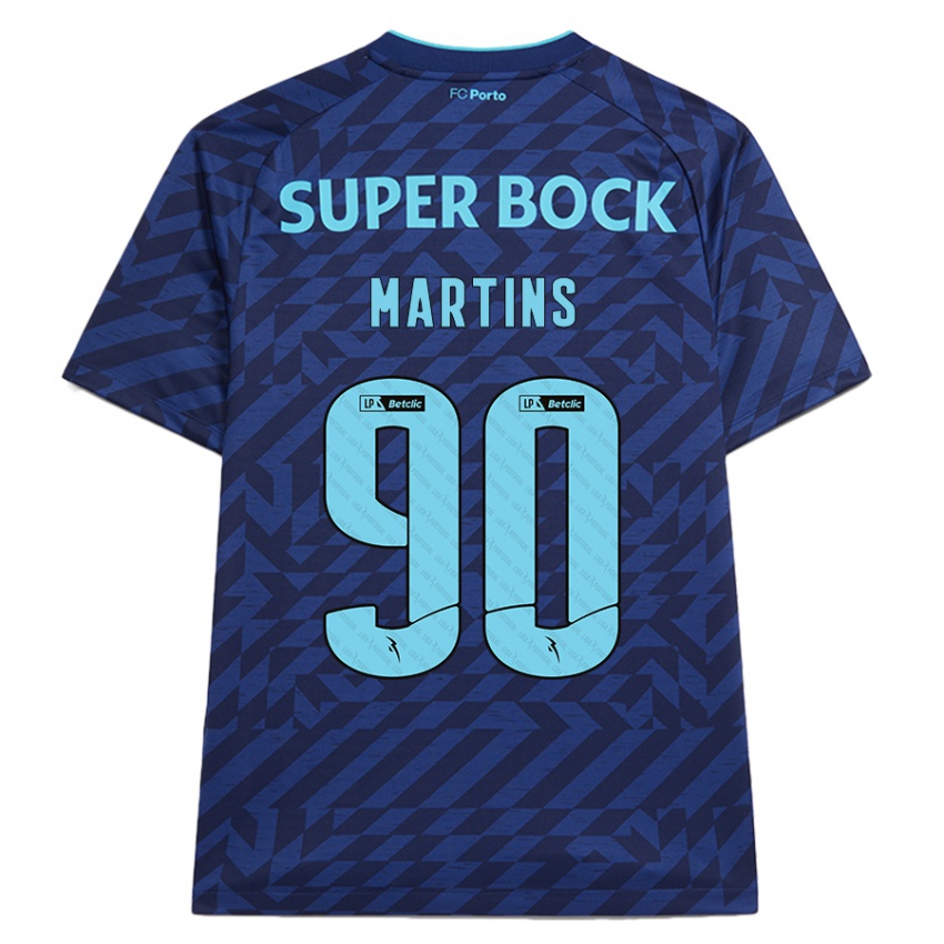 Niño Camiseta Gil Martins #90 Azul Marino Equipación Tercera 2024/25 La Camisa Perú