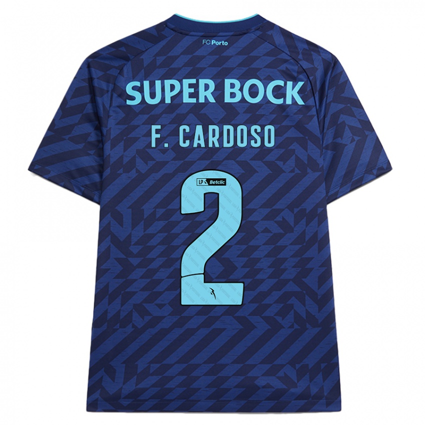 Niño Camiseta Fábio Cardoso #2 Azul Marino Equipación Tercera 2024/25 La Camisa Perú