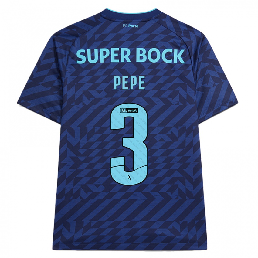 Niño Camiseta Pepe #3 Azul Marino Equipación Tercera 2024/25 La Camisa Perú