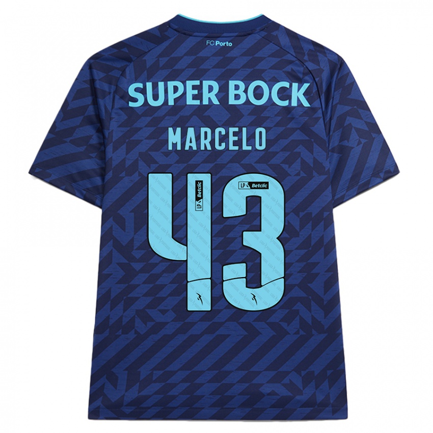 Niño Camiseta Joao Marcelo #43 Azul Marino Equipación Tercera 2024/25 La Camisa Perú