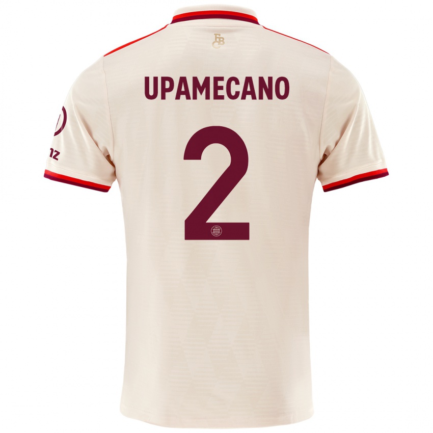 Niño Camiseta Dayot Upamecano #2 Lino Equipación Tercera 2024/25 La Camisa Perú