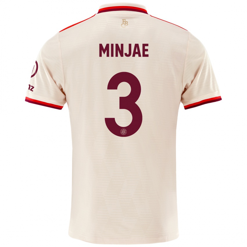 Niño Camiseta Min-Jae Kim #3 Lino Equipación Tercera 2024/25 La Camisa Perú