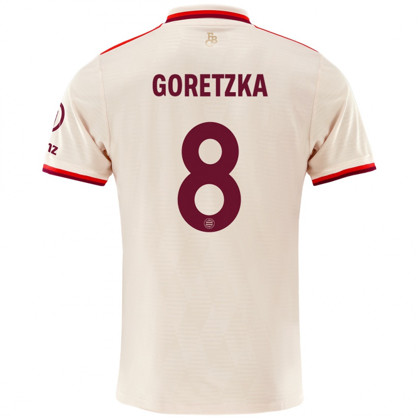 Niño Camiseta Leon Goretzka #8 Lino Equipación Tercera 2024/25 La Camisa Perú