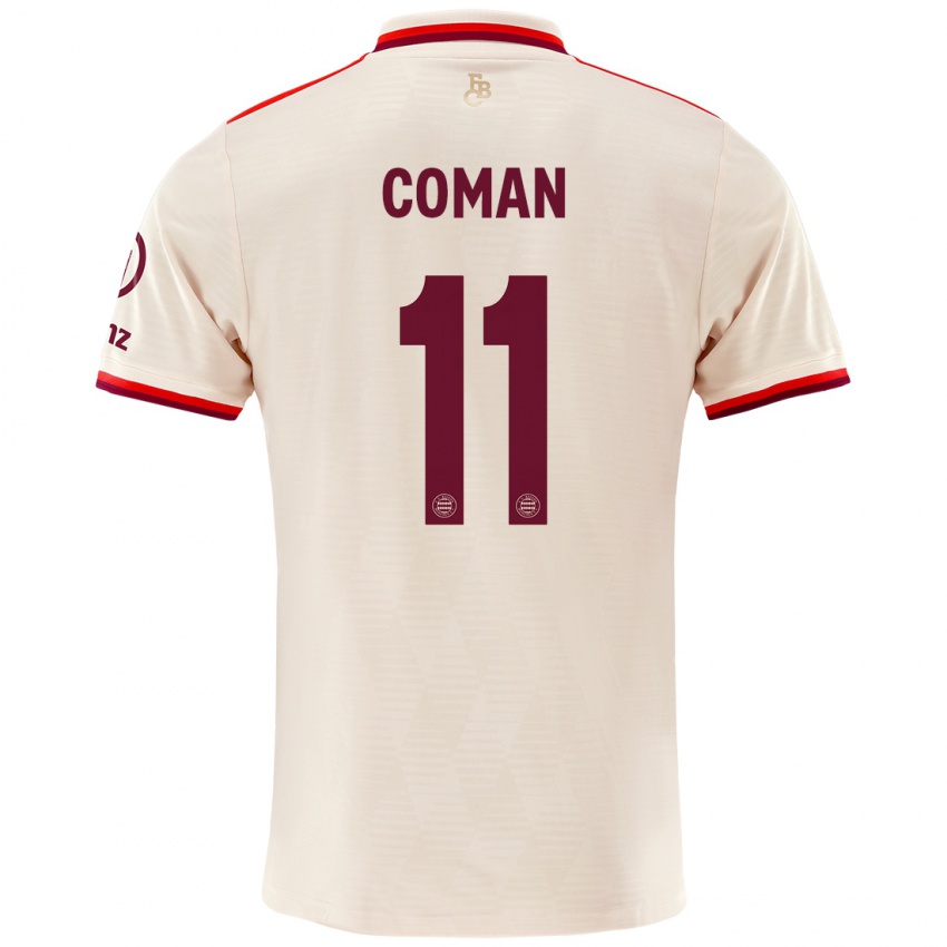 Niño Camiseta Kingsley Coman #11 Lino Equipación Tercera 2024/25 La Camisa Perú