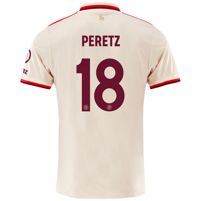 Niño Camiseta Daniel Peretz #18 Lino Equipación Tercera 2024/25 La Camisa Perú